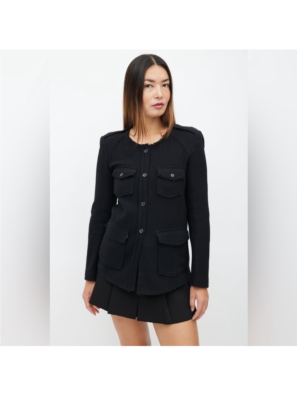 Isabel marant black wool shirt jacket size xs - Picture 5 of 12